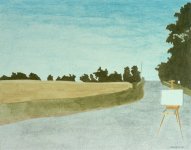 Sagg Road-Landscape with Easel